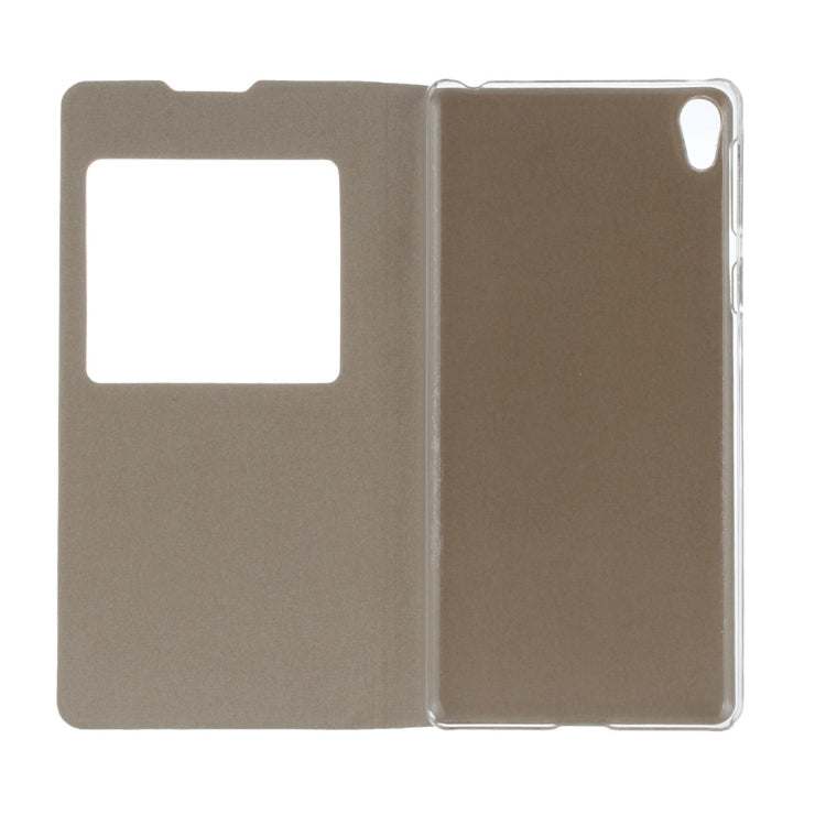 For Sony Xperia E5 Litchi Texture Horizontal Flip Leather Case with Call Display ID