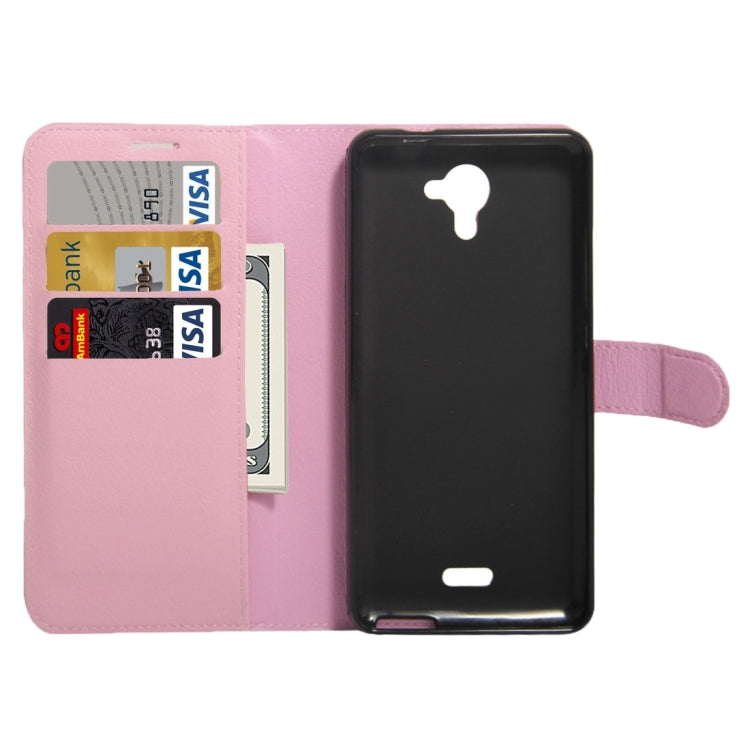For Wiko UFeel Fab Litchi Texture Horizontal Flip PU Leather Case with Holder & Card Slots & Wallet