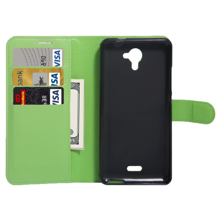 For Wiko UFeel Fab Litchi Texture Horizontal Flip PU Leather Case with Holder & Card Slots & Wallet