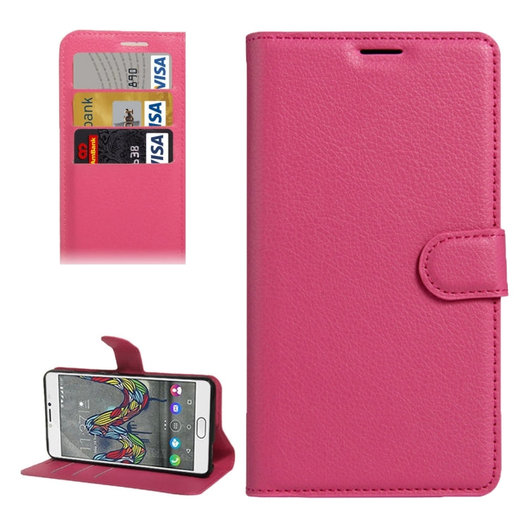 For Wiko UFeel Fab Litchi Texture Horizontal Flip PU Leather Case with Holder & Card Slots & Wallet
