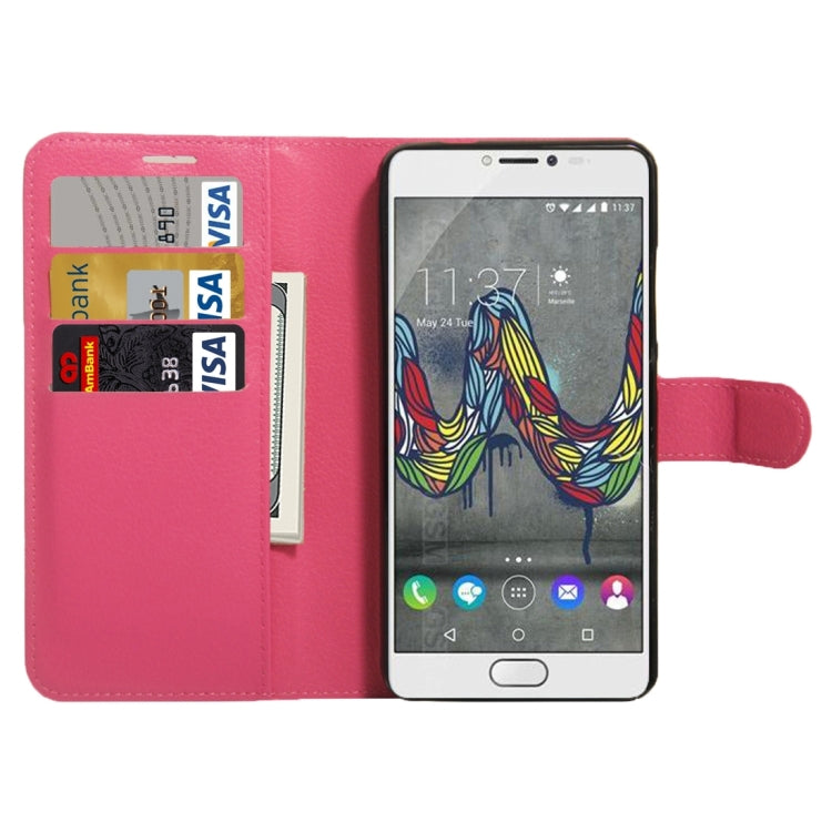 For Wiko UFeel Fab Litchi Texture Horizontal Flip PU Leather Case with Holder & Card Slots & Wallet