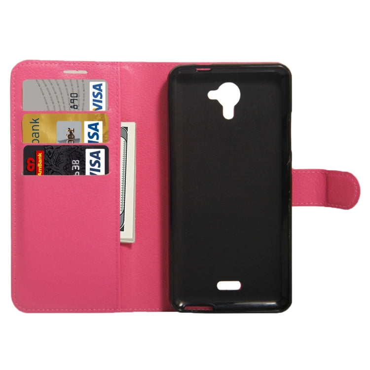 For Wiko UFeel Fab Litchi Texture Horizontal Flip PU Leather Case with Holder & Card Slots & Wallet