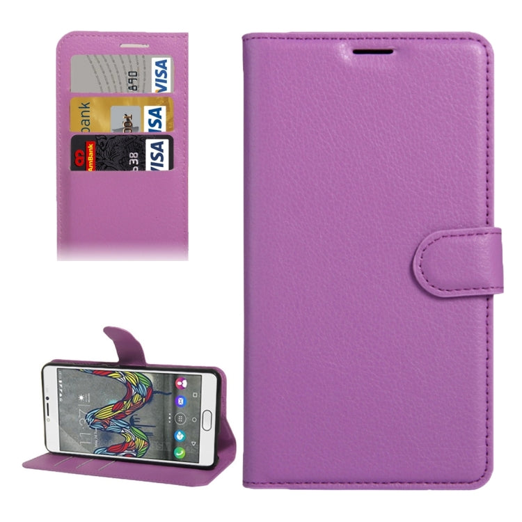 For Wiko UFeel Fab Litchi Texture Horizontal Flip PU Leather Case with Holder & Card Slots & Wallet