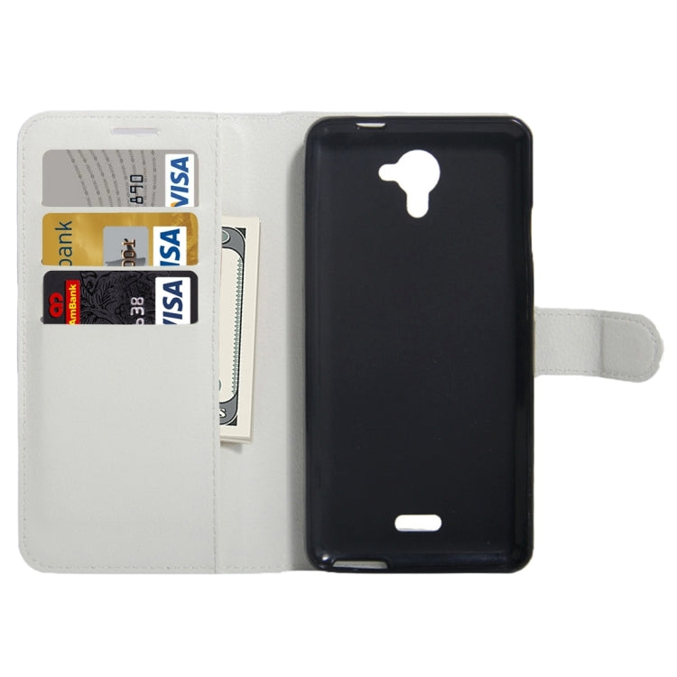 For Wiko UFeel Fab Litchi Texture Horizontal Flip PU Leather Case with Holder & Card Slots & Wallet