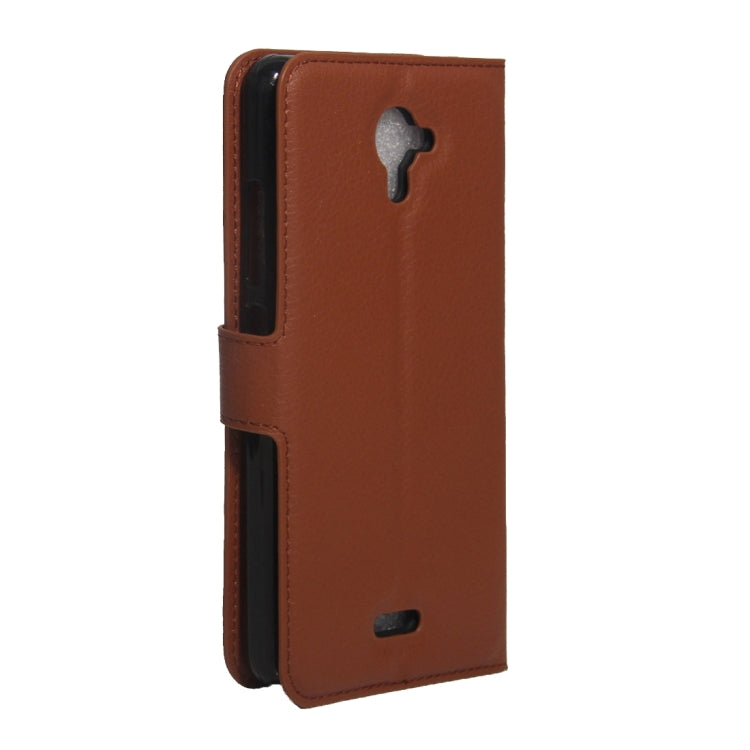 For Wiko UFeel Fab Litchi Texture Horizontal Flip PU Leather Case with Holder & Card Slots & Wallet