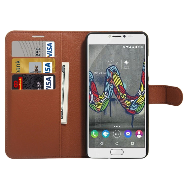 For Wiko UFeel Fab Litchi Texture Horizontal Flip PU Leather Case with Holder & Card Slots & Wallet