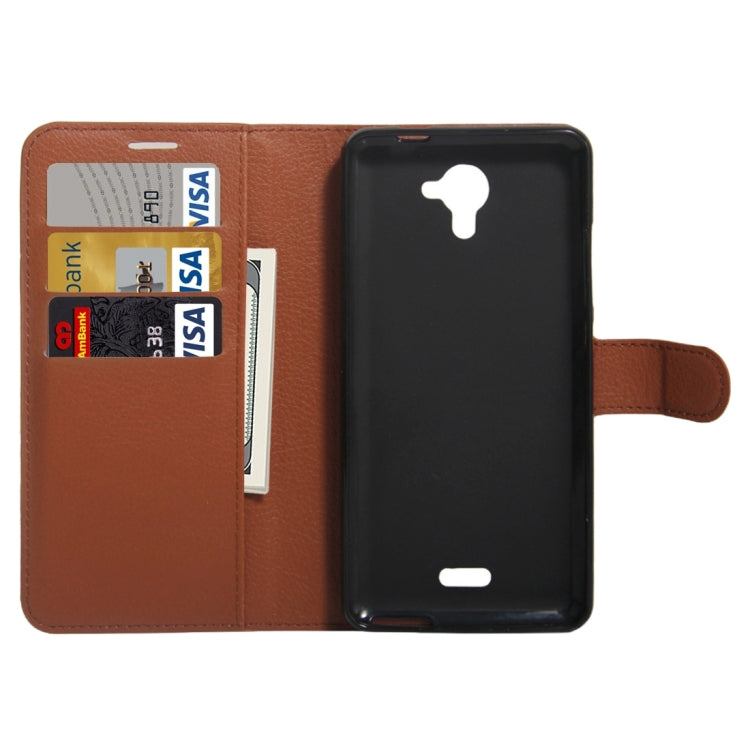 For Wiko UFeel Fab Litchi Texture Horizontal Flip PU Leather Case with Holder & Card Slots & Wallet
