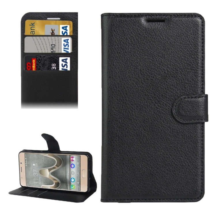 For Wiko UFeel Prime Litchi Texture Horizontal Flip PU Leather Case with Holder & Card Slots & Wallet