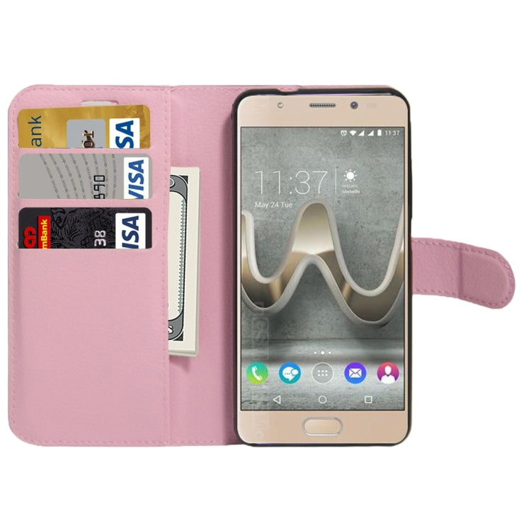 For Wiko UFeel Prime Litchi Texture Horizontal Flip PU Leather Case with Holder & Card Slots & Wallet