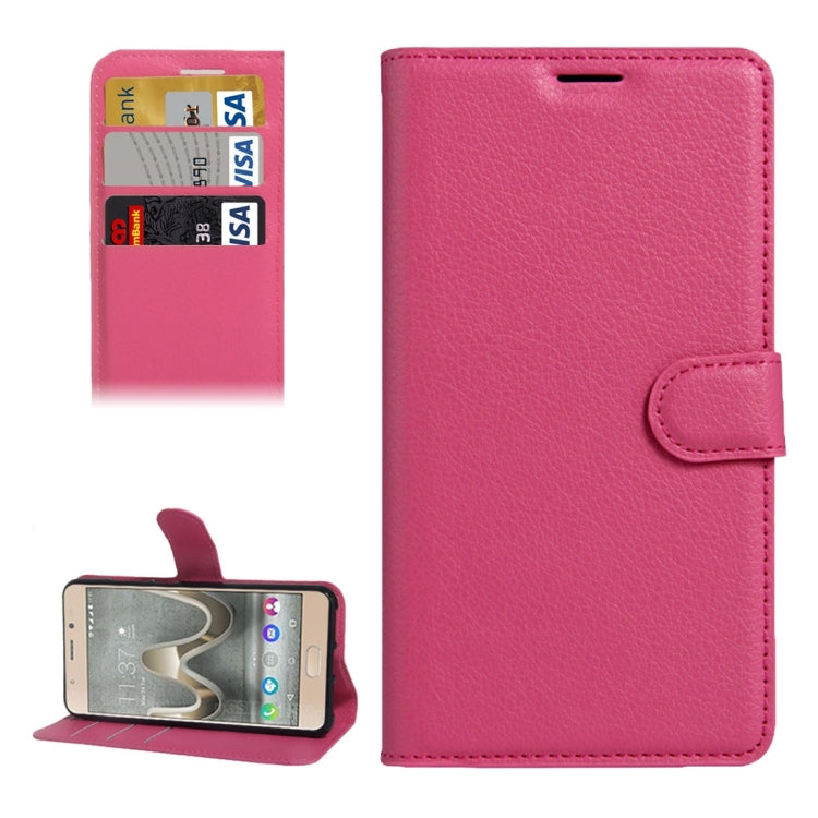 For Wiko UFeel Prime Litchi Texture Horizontal Flip PU Leather Case with Holder & Card Slots & Wallet