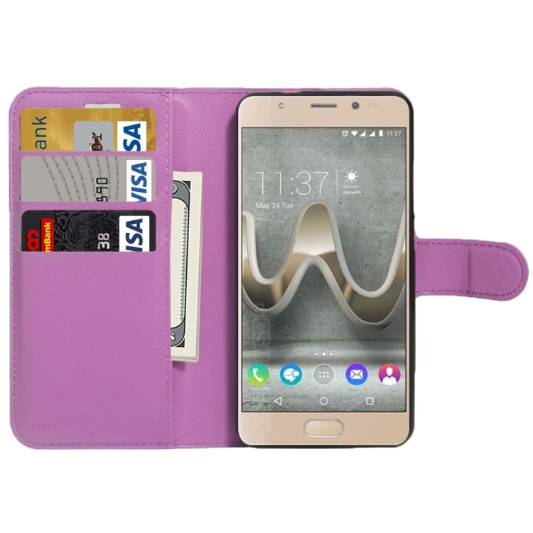 For Wiko UFeel Prime Litchi Texture Horizontal Flip PU Leather Case with Holder & Card Slots & Wallet