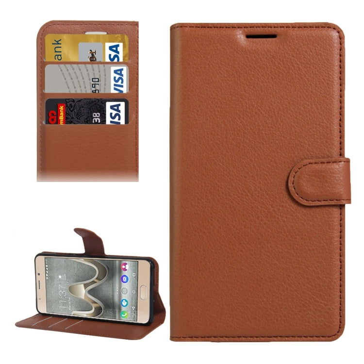 For Wiko UFeel Prime Litchi Texture Horizontal Flip PU Leather Case with Holder & Card Slots & Wallet