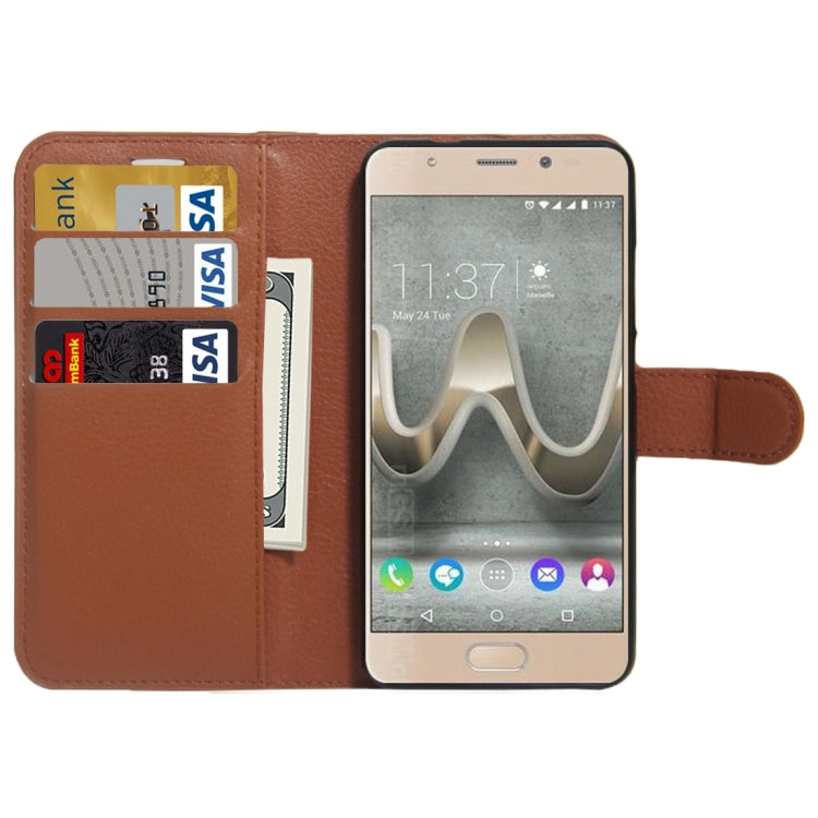 For Wiko UFeel Prime Litchi Texture Horizontal Flip PU Leather Case with Holder & Card Slots & Wallet