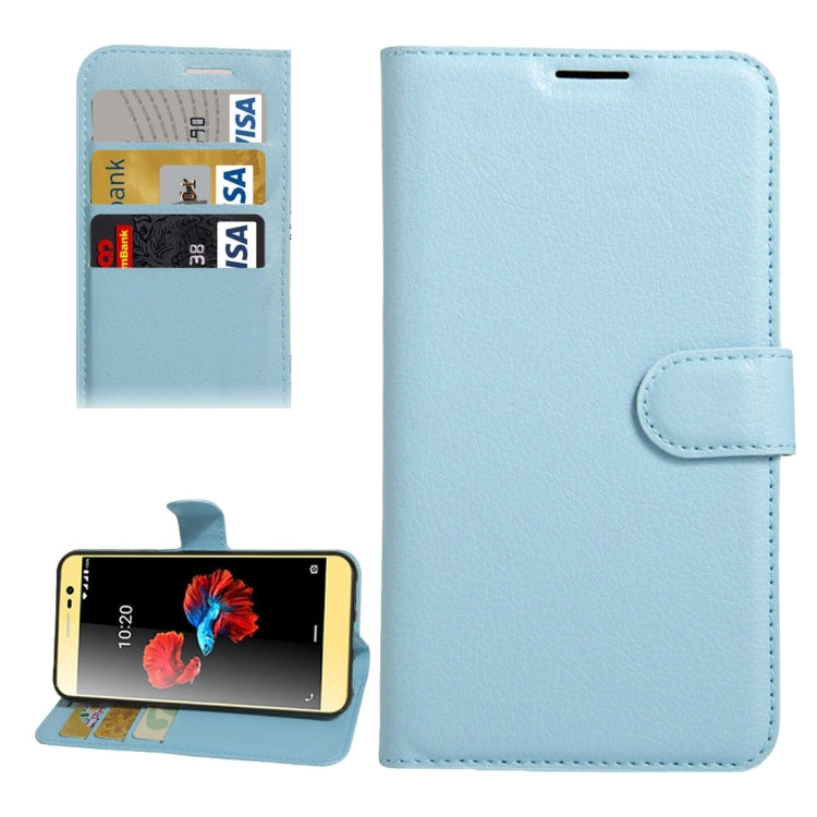 For ZTE A910 Litchi Texture Horizontal Flip PU Leather Case with Holder & Card Slots & Wallet