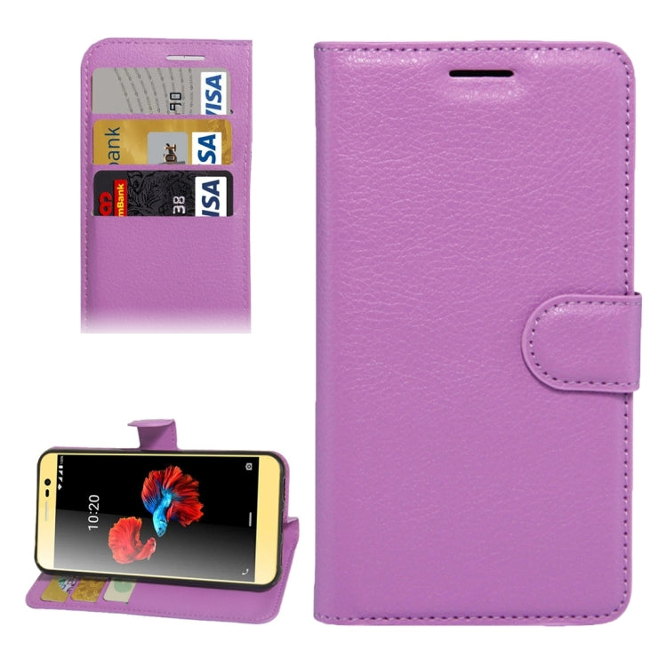 For ZTE A910 Litchi Texture Horizontal Flip PU Leather Case with Holder & Card Slots & Wallet