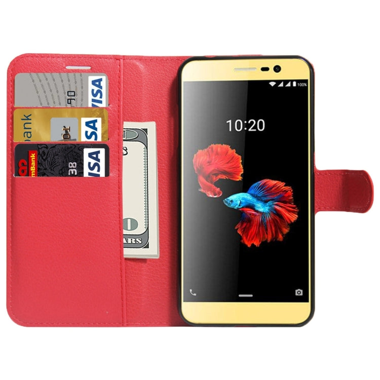 For ZTE A910 Litchi Texture Horizontal Flip PU Leather Case with Holder & Card Slots & Wallet