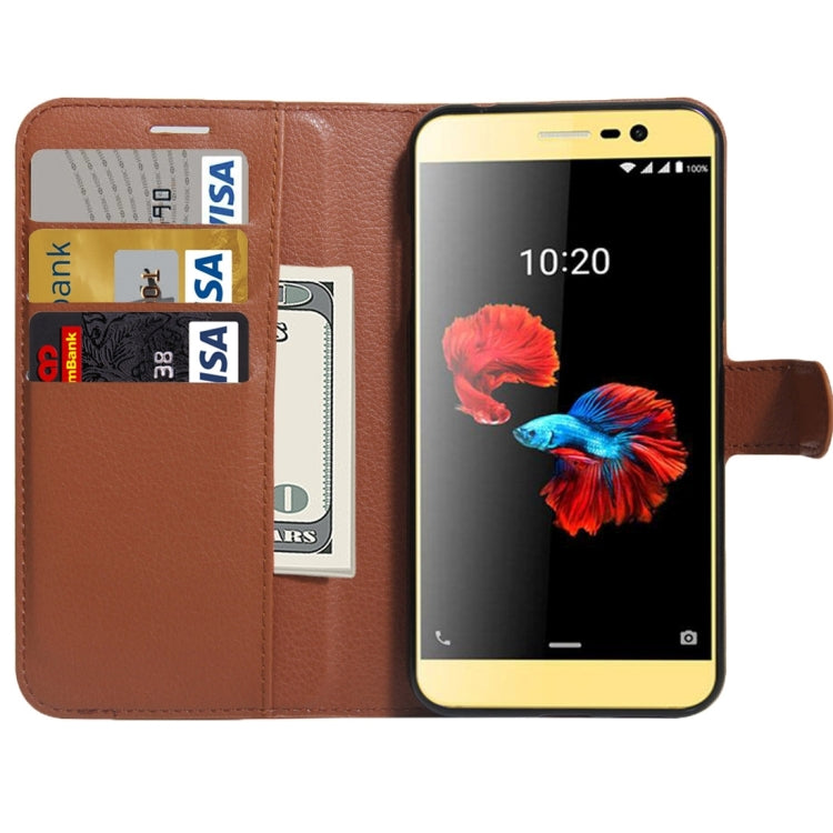 For ZTE A910 Litchi Texture Horizontal Flip PU Leather Case with Holder & Card Slots & Wallet