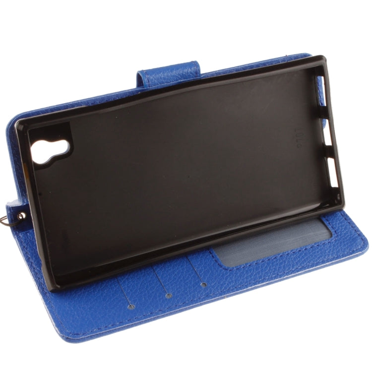 For Lenovo P70 / P70-t Litchi Texture Horizontal Flip PU Leather Case with Holder & Card Slots & Wallet & Photo Frame & Lanyard