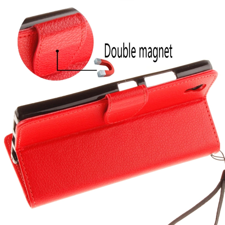 For Lenovo P70 / P70-t Litchi Texture Horizontal Flip PU Leather Case with Holder & Card Slots & Wallet & Photo Frame & Lanyard