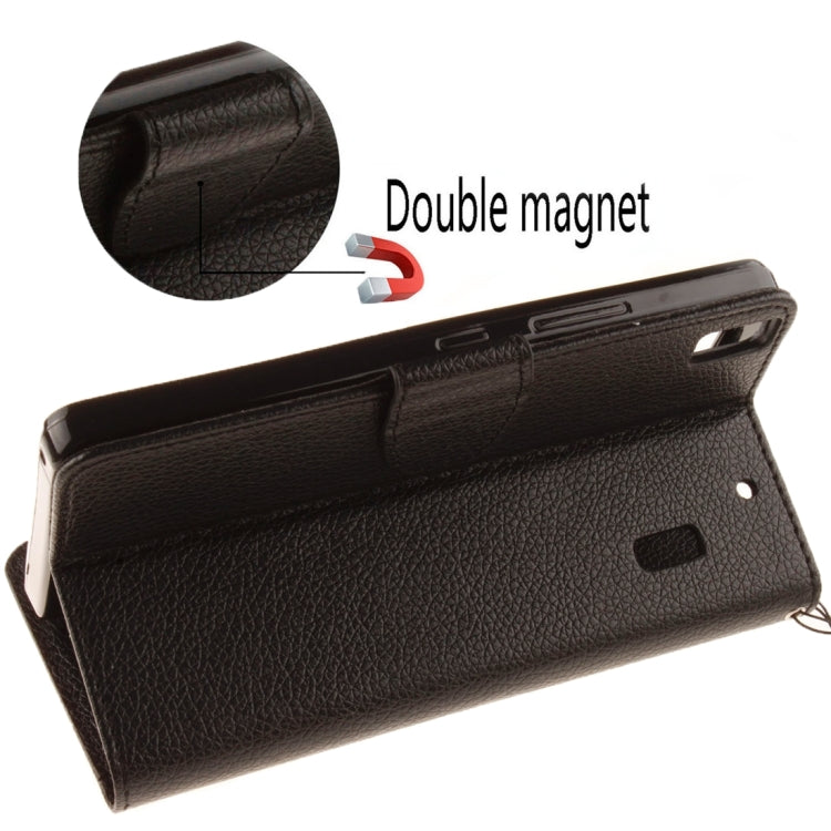 For Lenovo K3 Note Litchi Texture Horizontal Flip PU Leather Case with Holder & Card Slots & Wallet & Photo Frame & Lanyard