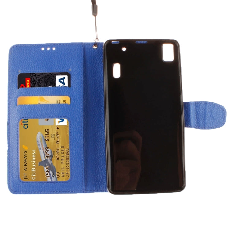 For Lenovo K3 Note Litchi Texture Horizontal Flip PU Leather Case with Holder & Card Slots & Wallet & Photo Frame & Lanyard