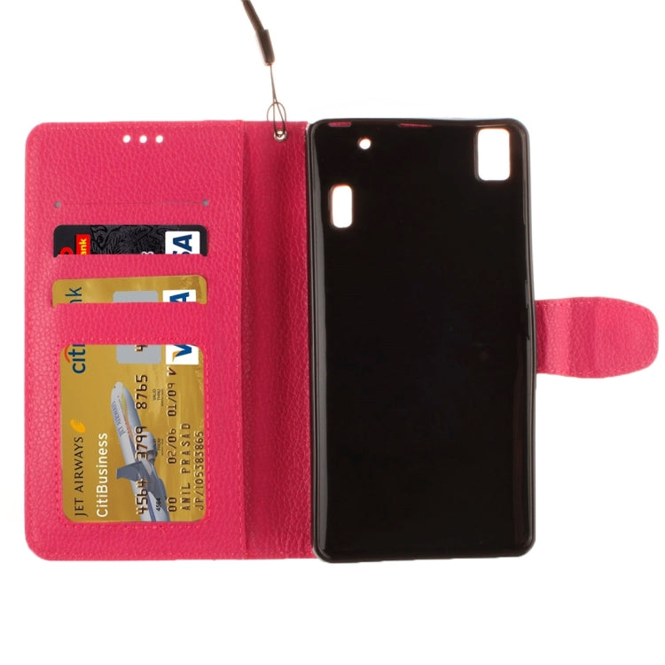 For Lenovo K3 Note Litchi Texture Horizontal Flip PU Leather Case with Holder & Card Slots & Wallet & Photo Frame & Lanyard