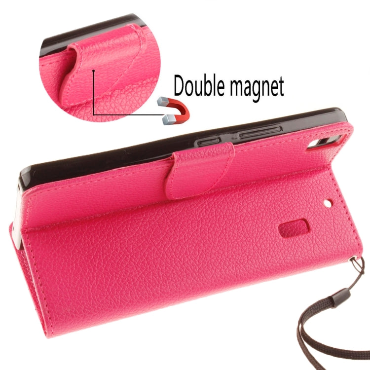 For Lenovo K3 Note Litchi Texture Horizontal Flip PU Leather Case with Holder & Card Slots & Wallet & Photo Frame & Lanyard