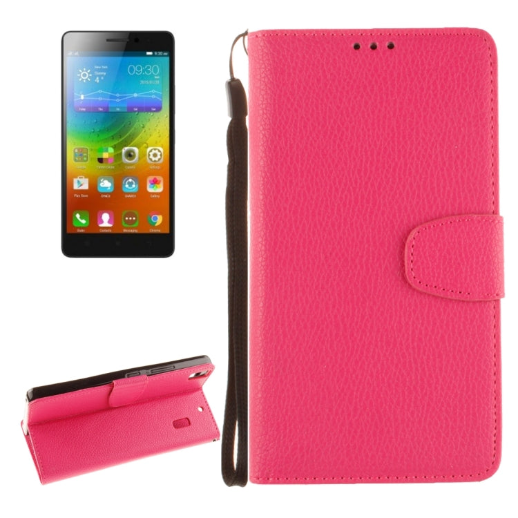 For Lenovo K3 Note Litchi Texture Horizontal Flip PU Leather Case with Holder & Card Slots & Wallet & Photo Frame & Lanyard