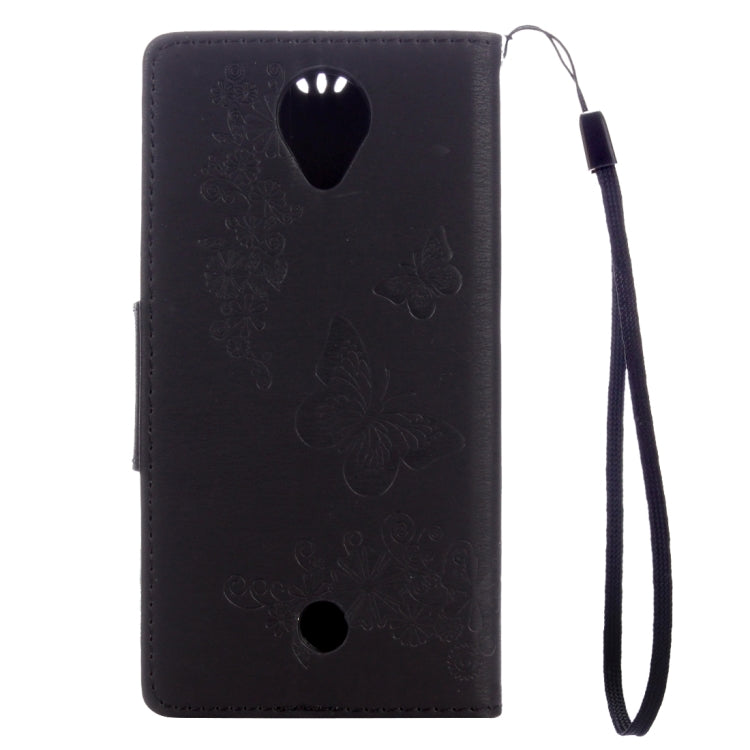 Butterflies Embossing Horizontal Flip Leather Case for Wiko U Feel, with Holder & Card Slots & Wallet & Lanyard