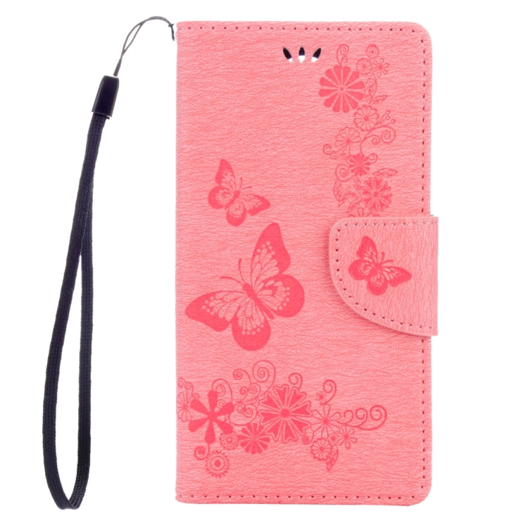 Butterflies Embossing Horizontal Flip Leather Case for Wiko U Feel, with Holder & Card Slots & Wallet & Lanyard