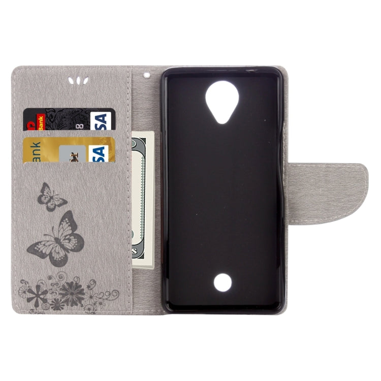 Butterflies Embossing Horizontal Flip Leather Case for Wiko U Feel, with Holder & Card Slots & Wallet & Lanyard