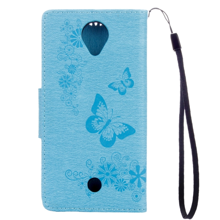 Butterflies Embossing Horizontal Flip Leather Case for Wiko U Feel, with Holder & Card Slots & Wallet & Lanyard