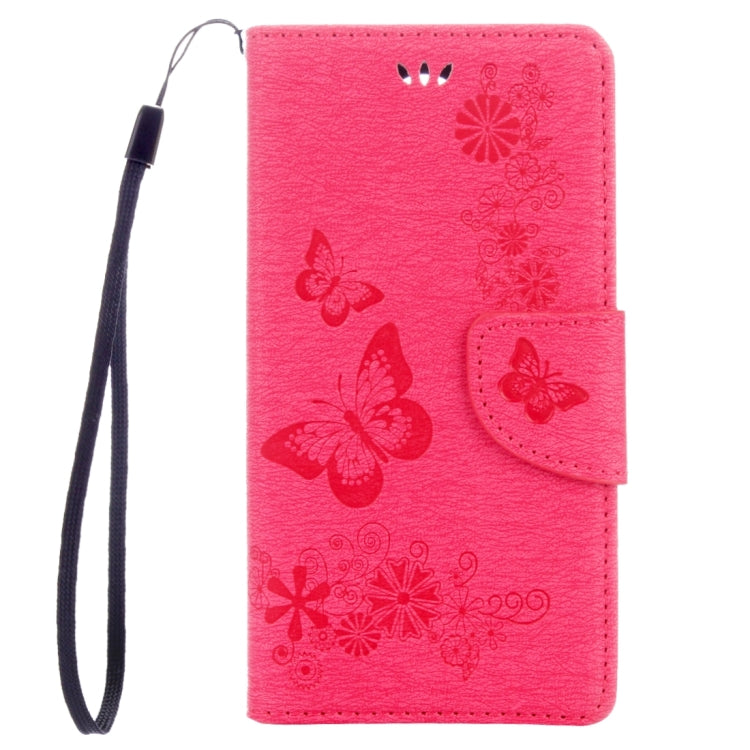 Butterflies Embossing Horizontal Flip Leather Case for Wiko U Feel, with Holder & Card Slots & Wallet & Lanyard