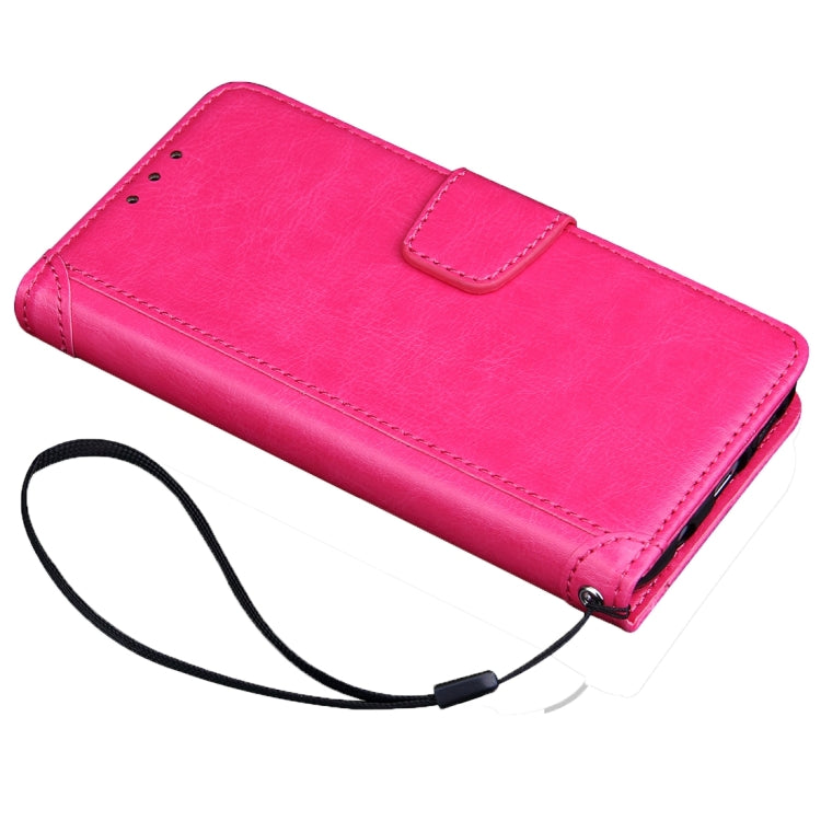 For Sony Xperia X Crazy Horse Texture Horizontal Flip Leather Case with Photo Frame & Holder & Card Slots & Wallet & Lanyard(Magenta)