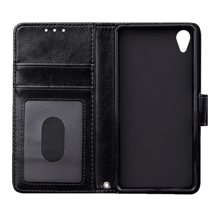 For Sony Xperia X Performance Crazy Horse Texture Horizontal Flip Leather Case with Photo Frame & Holder & Card Slots & Wallet & Lanyard