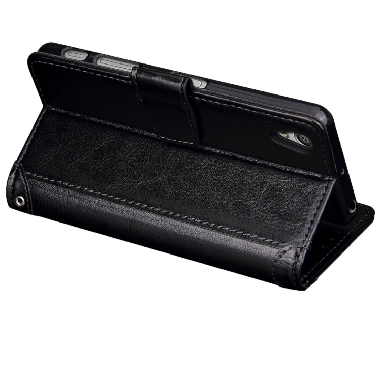 For Sony Xperia X Performance Crazy Horse Texture Horizontal Flip Leather Case with Photo Frame & Holder & Card Slots & Wallet & Lanyard