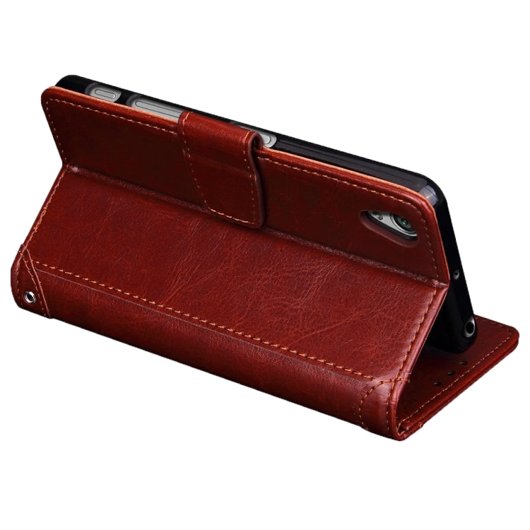 For Sony Xperia X Performance Crazy Horse Texture Horizontal Flip Leather Case with Photo Frame & Holder & Card Slots & Wallet & Lanyard