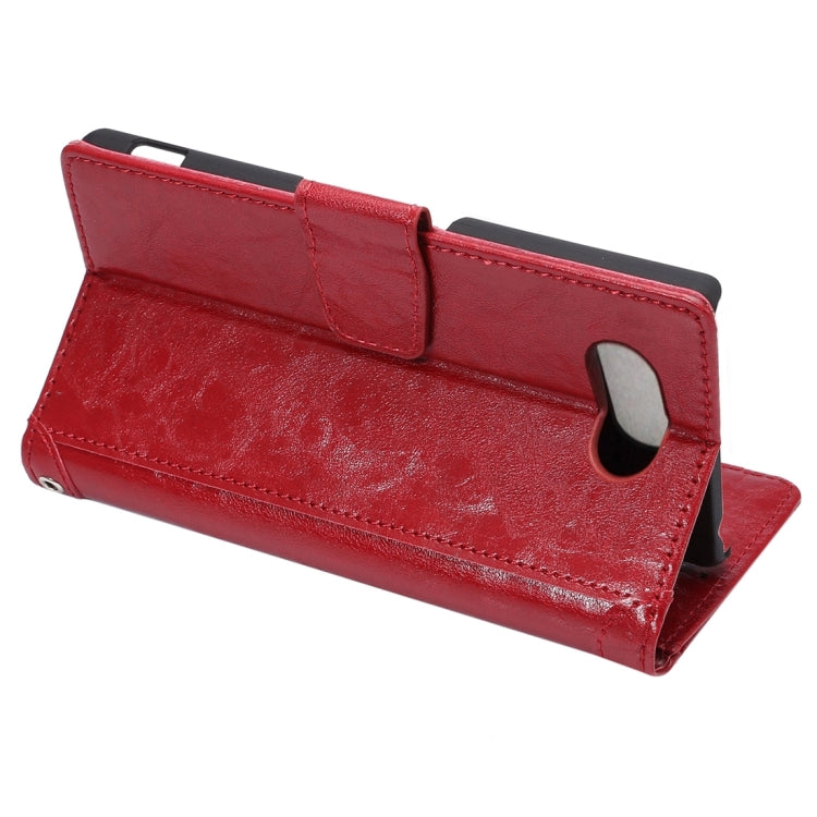 For Sony Xperia Z3 Compact / Z3 mini Oil Wax Crazy Horse Texture Horizontal Flip Leather Case with Photo Frame & Holder & Card Slots & Wallet & Lanyard