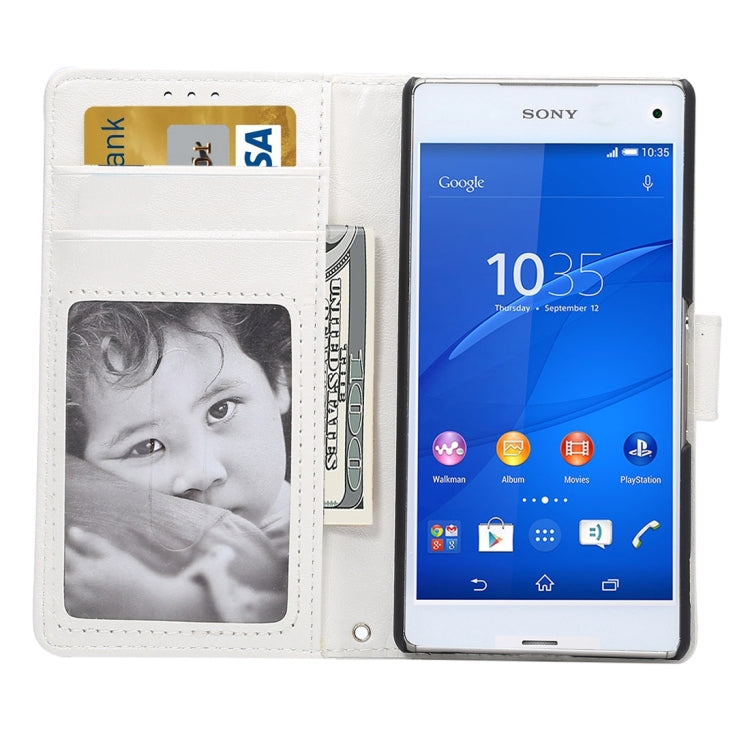 For Sony Xperia Z3 Compact / Z3 mini Oil Wax Crazy Horse Texture Horizontal Flip Leather Case with Photo Frame & Holder & Card Slots & Wallet & Lanyard