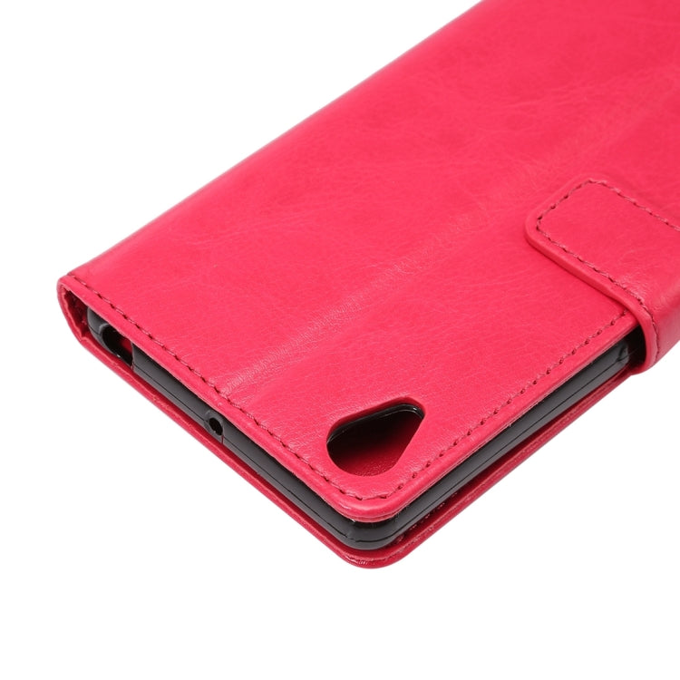 For Sony Xperia X Lambskin Texture Printing Horizontal Flip Leather Case with Holder & Card Slots