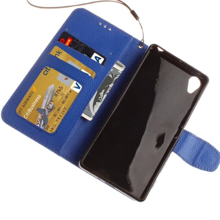 For Sony Xperia X Performance Litchi Texture Horizontal Flip PU Leather Case with Holder & Card Slots & Wallet & Photo Frame & Lanyard