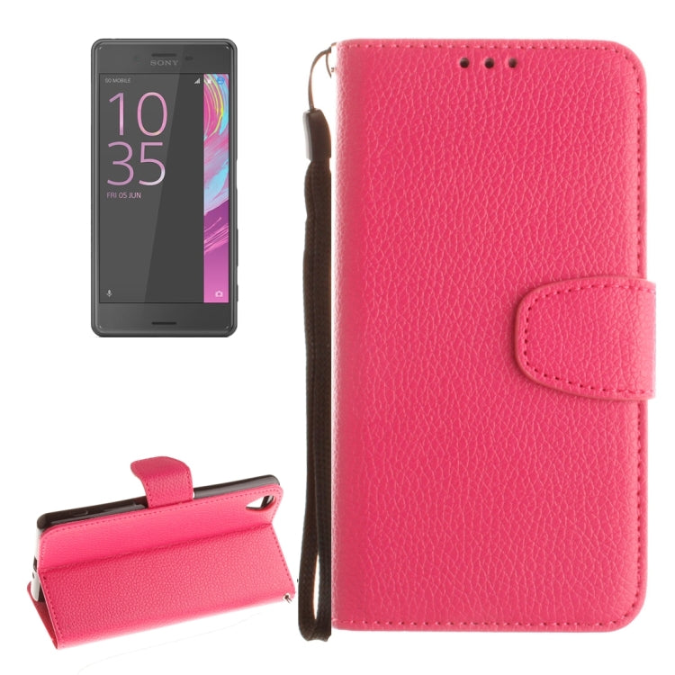 For Sony Xperia X Performance Litchi Texture Horizontal Flip PU Leather Case with Holder & Card Slots & Wallet & Photo Frame & Lanyard