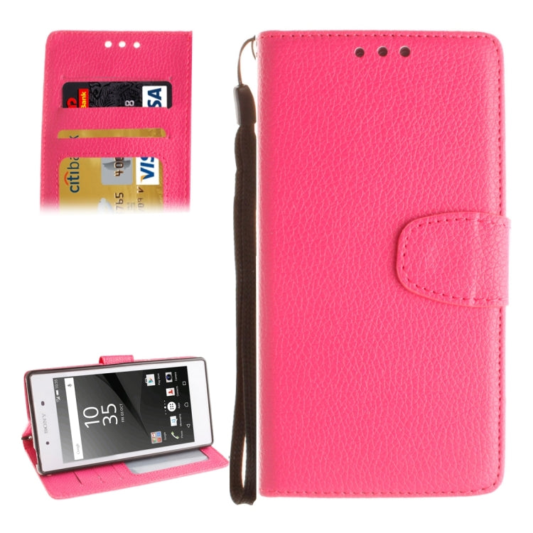 For  Sony Xperia Z5 Litchi Texture Horizontal Flip PU Leather Case with Holder & Card Slots & Wallet & Photo Frame & Lanyard