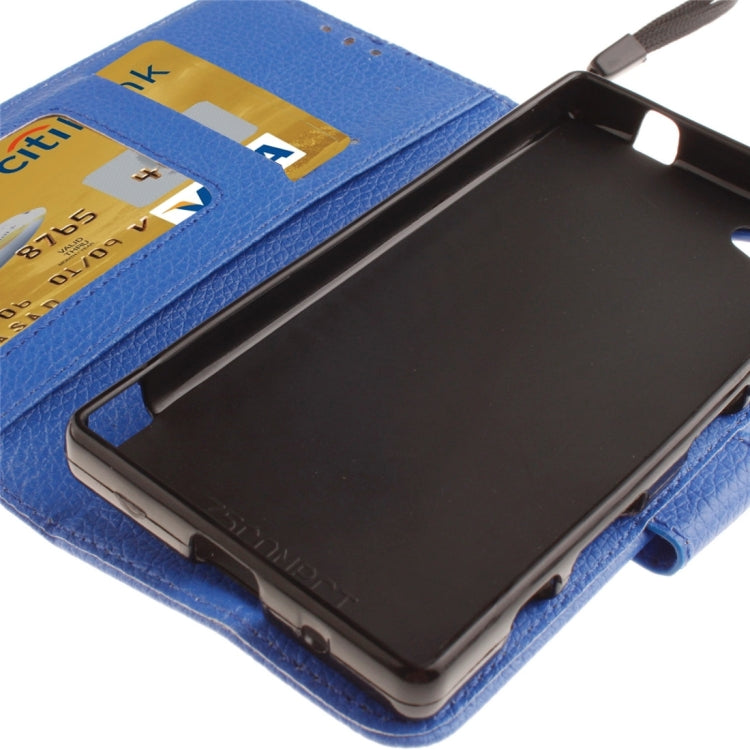 For Sony Xperia Z5 Compact / Z5 mini Litchi Texture Horizontal Flip PU Leather Case with Holder & Card Slots & Wallet & Photo Frame & Lanyard