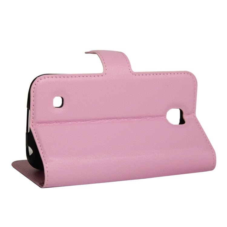 For LG K3 / LS450 Litchi Texture Horizontal Flip PU Leather Case with Holder & Card Slots & Wallet