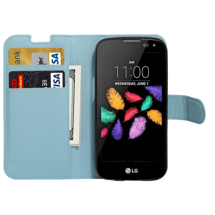 For LG K3 / LS450 Litchi Texture Horizontal Flip PU Leather Case with Holder & Card Slots & Wallet