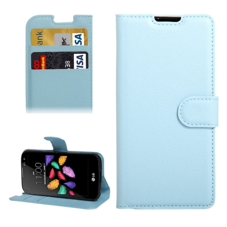 For LG K3 / LS450 Litchi Texture Horizontal Flip PU Leather Case with Holder & Card Slots & Wallet