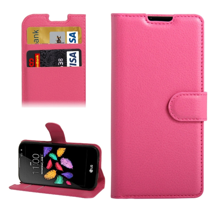 For LG K3 / LS450 Litchi Texture Horizontal Flip PU Leather Case with Holder & Card Slots & Wallet