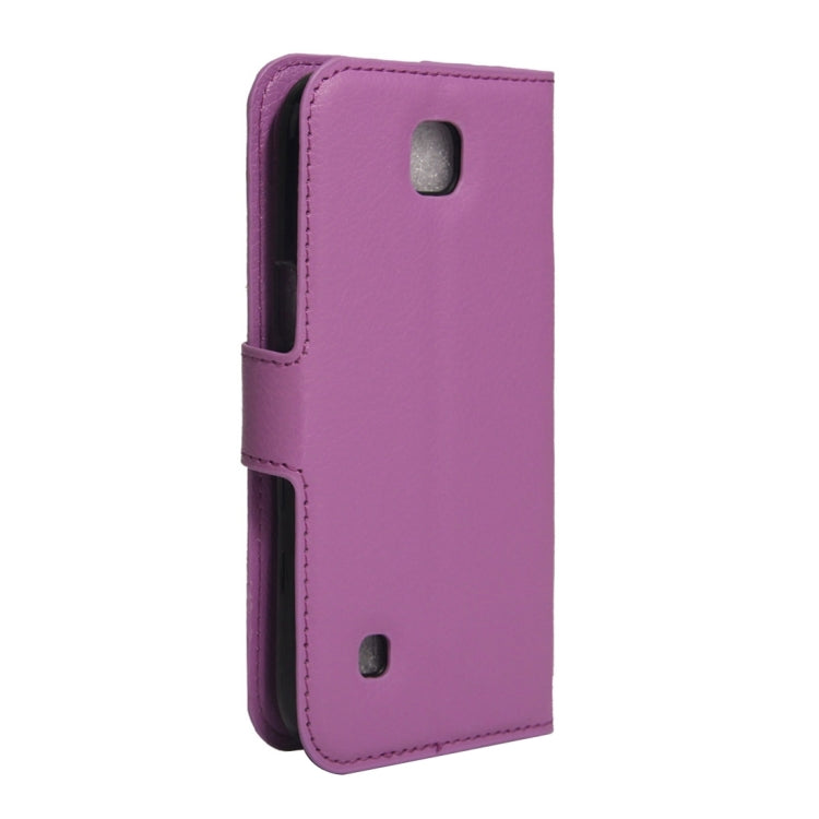 For LG K3 / LS450 Litchi Texture Horizontal Flip PU Leather Case with Holder & Card Slots & Wallet