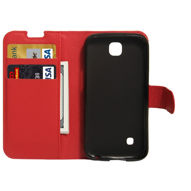 For LG K3 / LS450 Litchi Texture Horizontal Flip PU Leather Case with Holder & Card Slots & Wallet